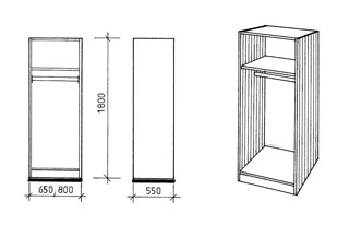 Offene Garderobe