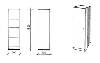 Offene Garderobe